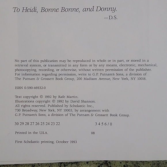 👩Rough-Face Girl Rafe Martin Children's Picture Book Daycare Preschool - Picture 7 of 8